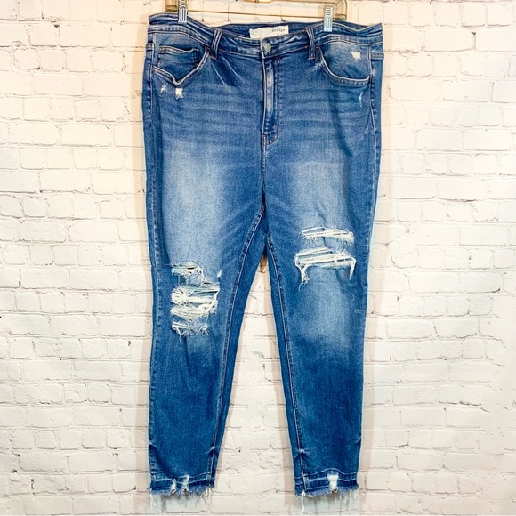 bridge by gly Denim - Bridge by gly Jeans high rise ankle skinny distressed